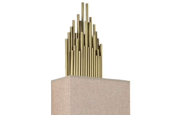 Lampaluce Straordinario Modern Tasarım Metal ve Kumaş Aplik 85cm Eskitme Sarı