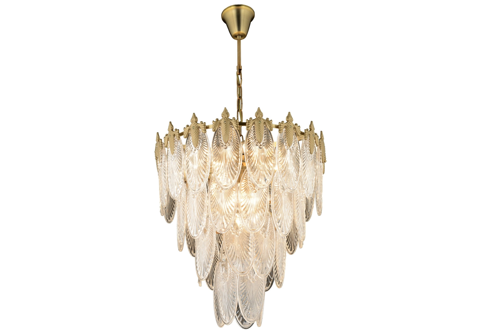 LampaLuce Antico Salon Klasik Sarkıt Avize 15’li Eskitme Sarı 60cm