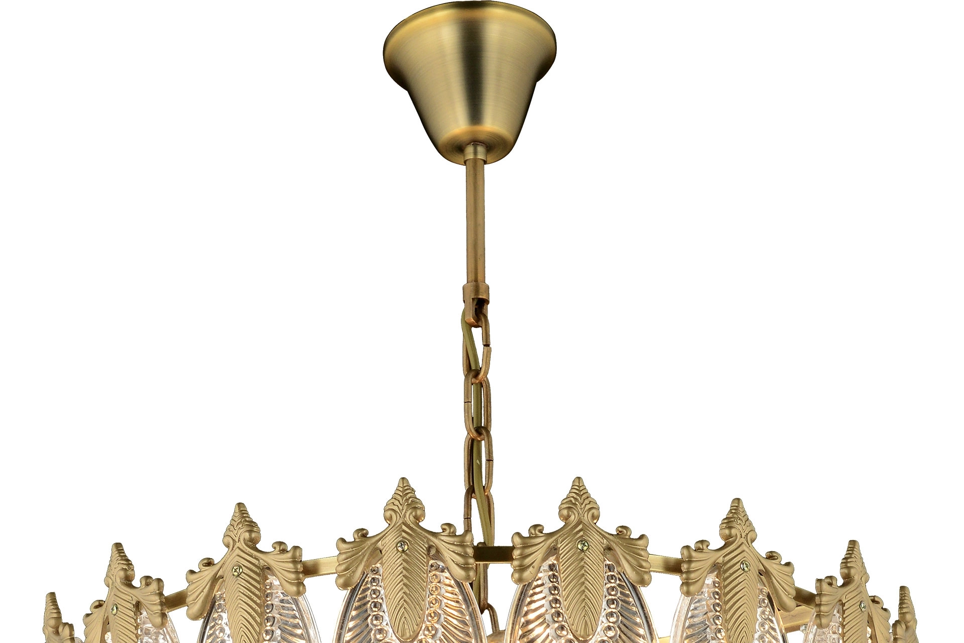 LampaLuce Antico Salon Klasik Sarkıt Avize 15’li Eskitme Sarı 60cm