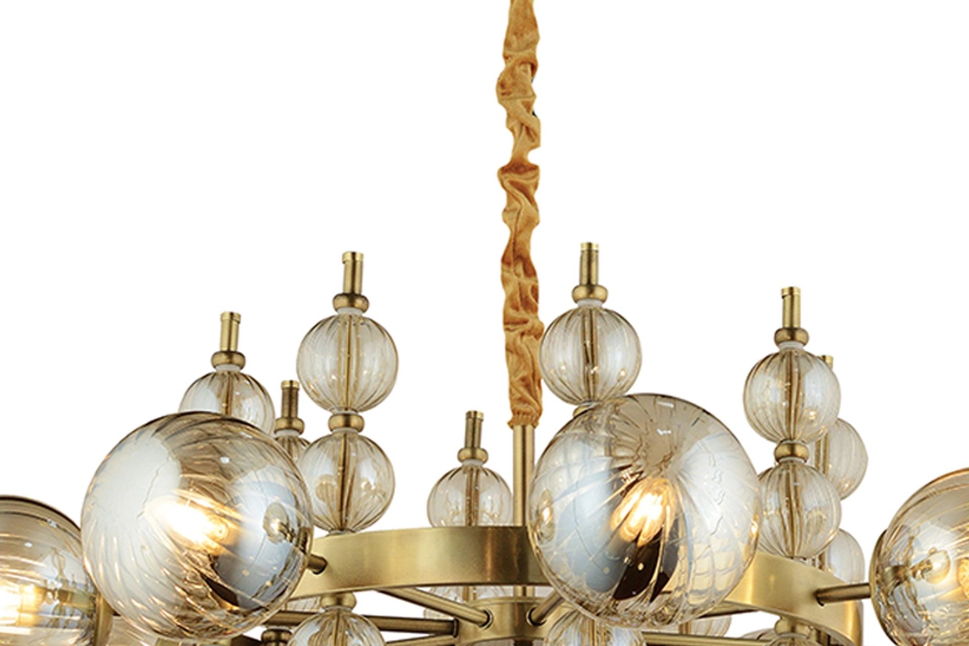 LampaLuce Regina Modern Salon Avizesi 8’li Eskitme Sarı 65x90cm