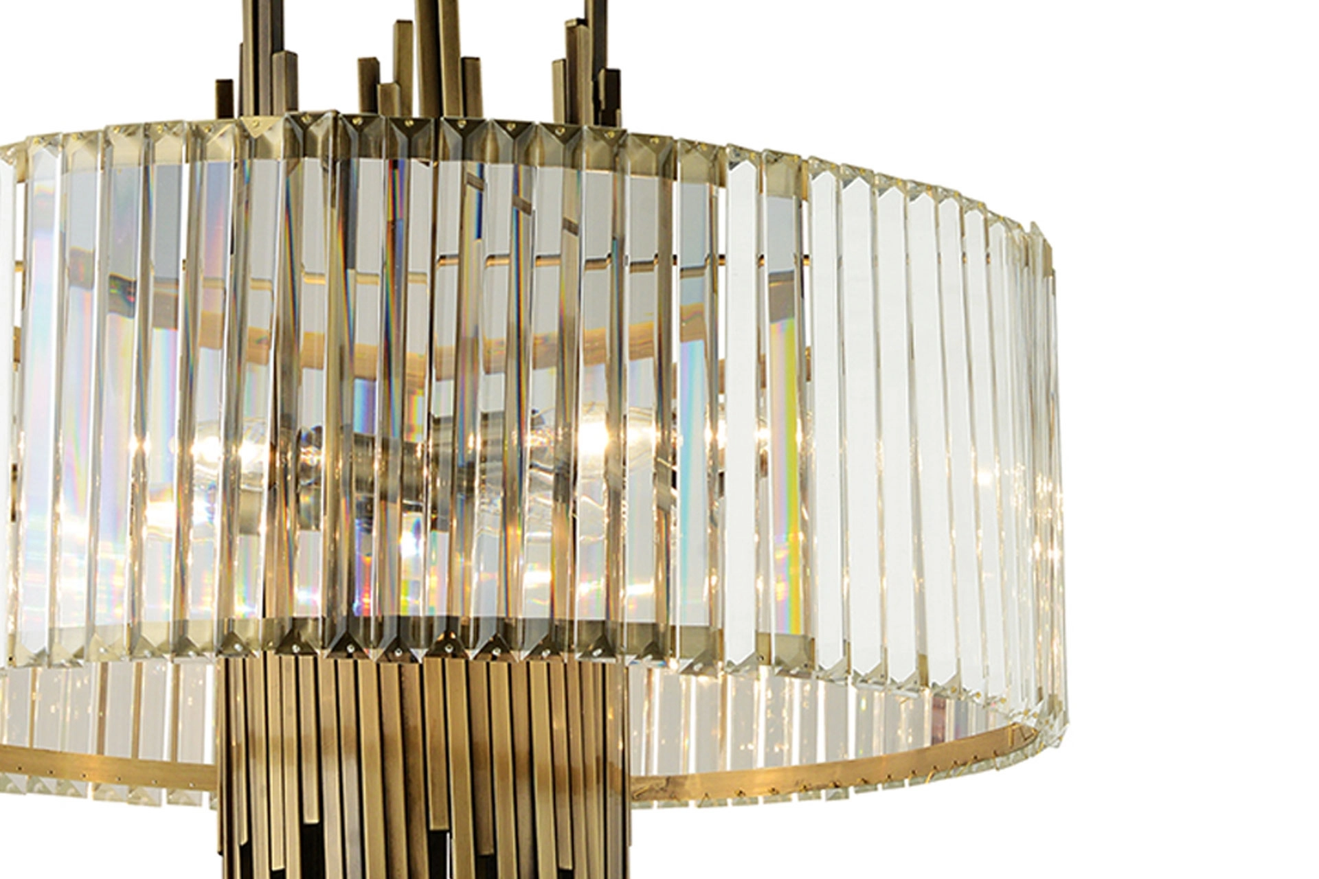 LampaLuce Straordinario Modern Tasarım Salon Sarkıt Avizesi 10’lu Eskitme Sarı 60x100cm