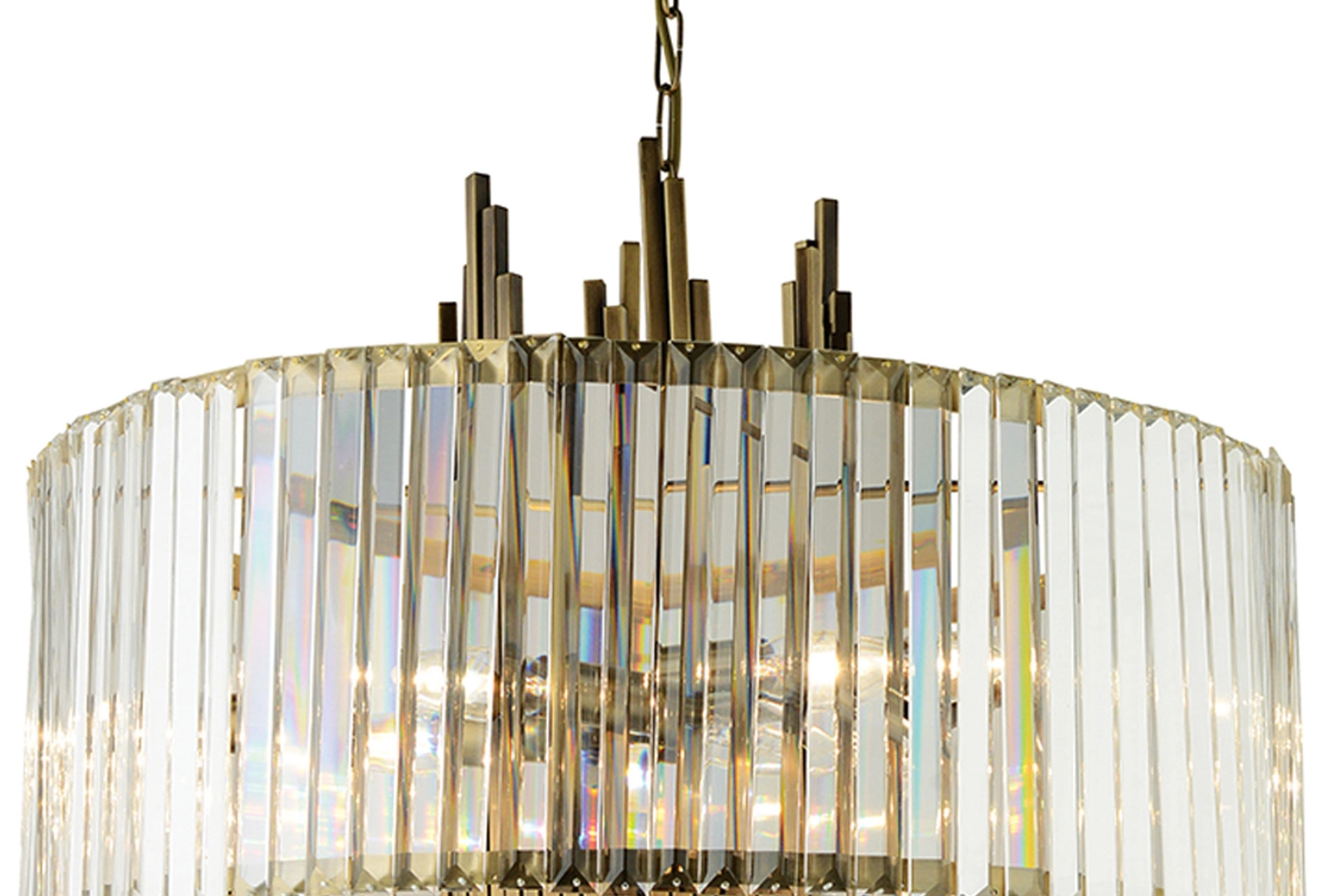 LampaLuce Straordinario Modern Tasarım Salon Sarkıt Avizesi 10’lu Eskitme Sarı 60x100cm