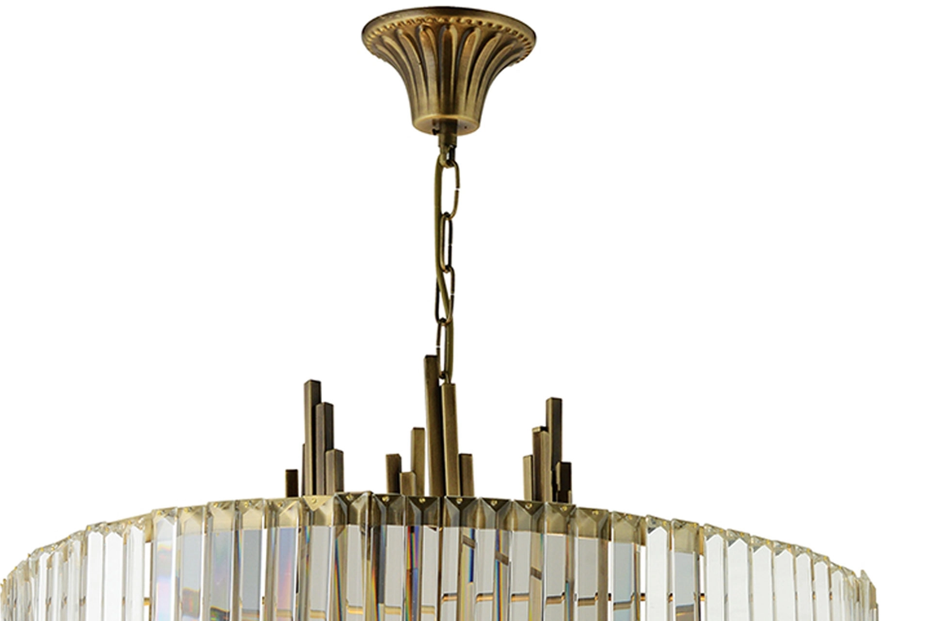 LampaLuce Straordinario Modern Tasarım Salon Sarkıt Avizesi 10’lu Eskitme Sarı 60x100cm
