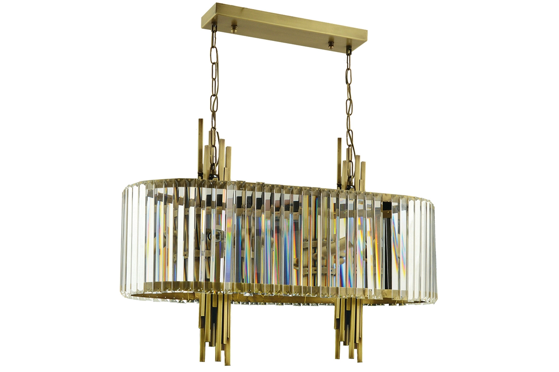 LampaLuce Straordinario Modern Tasarım Salon Sarkıt Avizesi Yemek Masası Üzeri 14’lü Eskitme Sarı 90x100cm