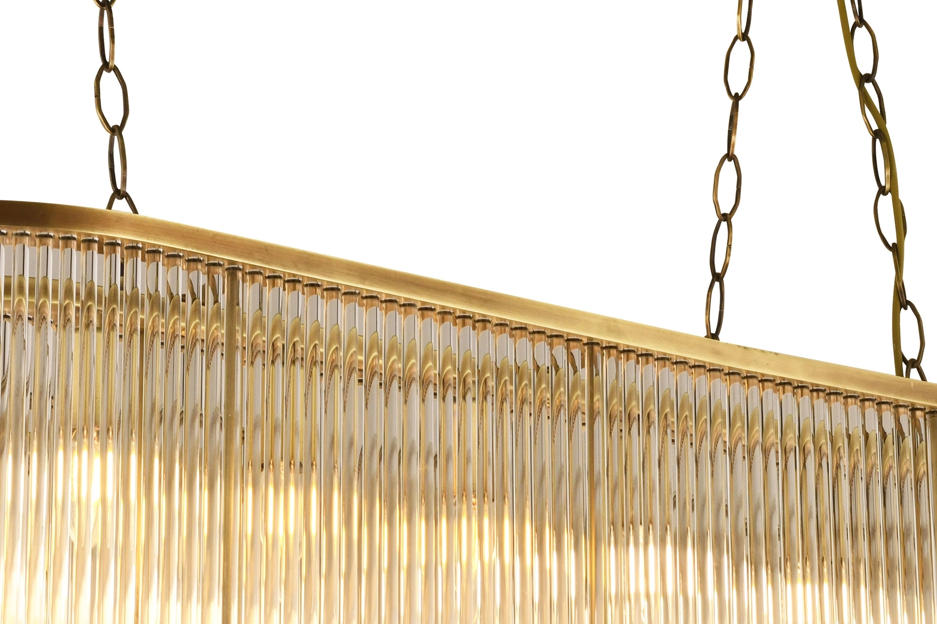 lampaLuce Albinia Özel Çubuk Taşlı Salon Sarkıt Avizesi Yemek Masası Üzeri Eskitme Sarı 16’lı 60x100cm
