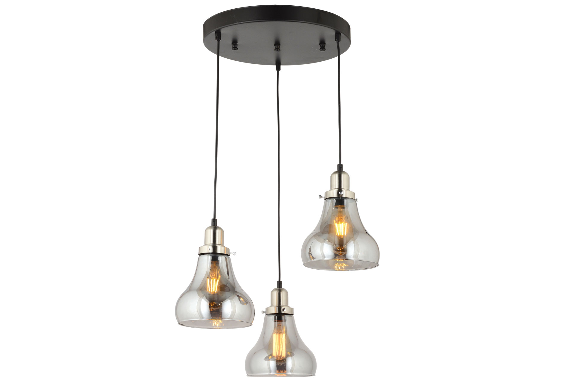 LampaLuce%20Cono%20Modern%20Sarkıt%20Salon%20Avizesi%203’lü%20Krom%2035x70cm