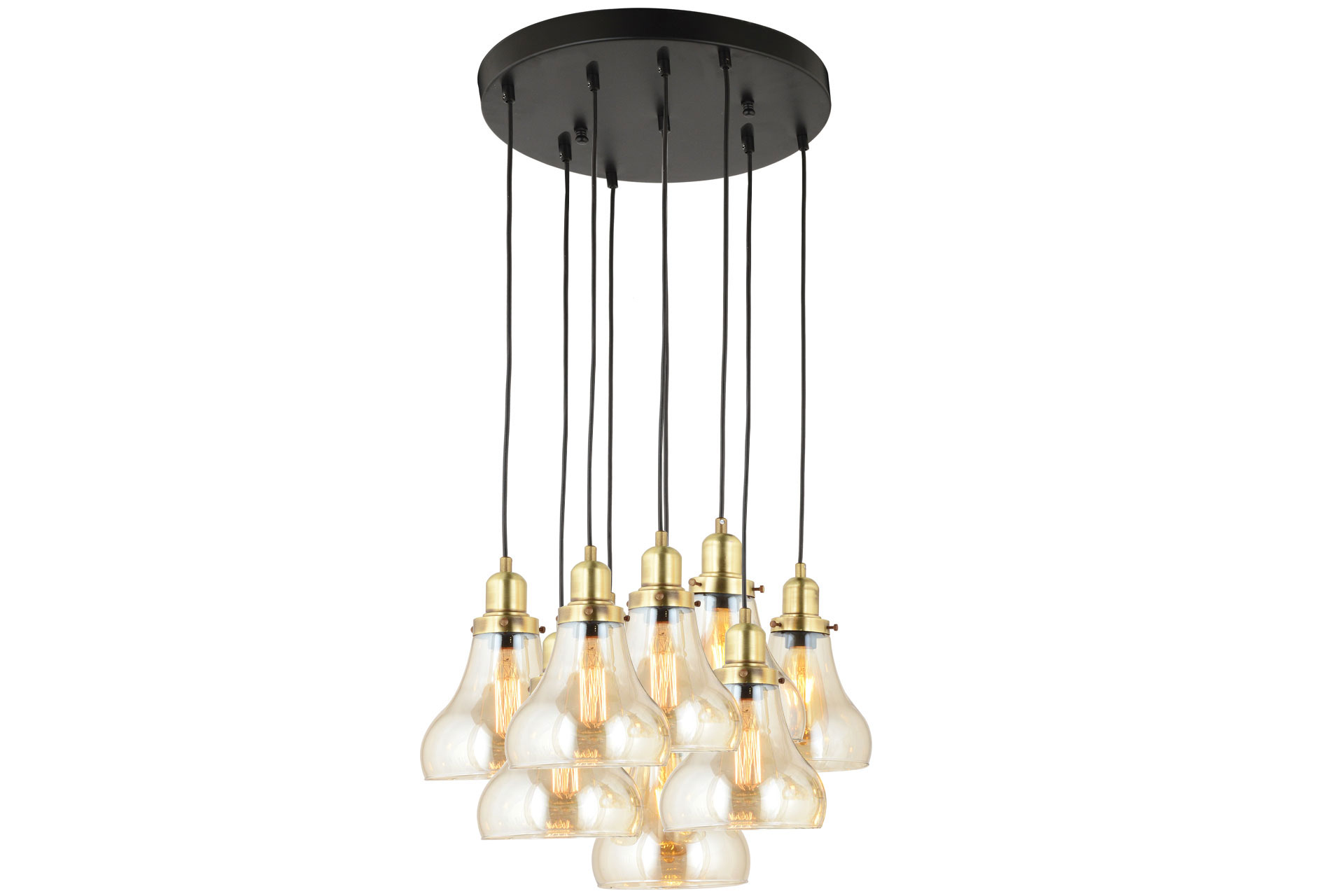 LampaLuce%20Cono%20Modern%20Sarkıt%20Salon%20Avizesi%209’lu%20Sarı%2045x70cm