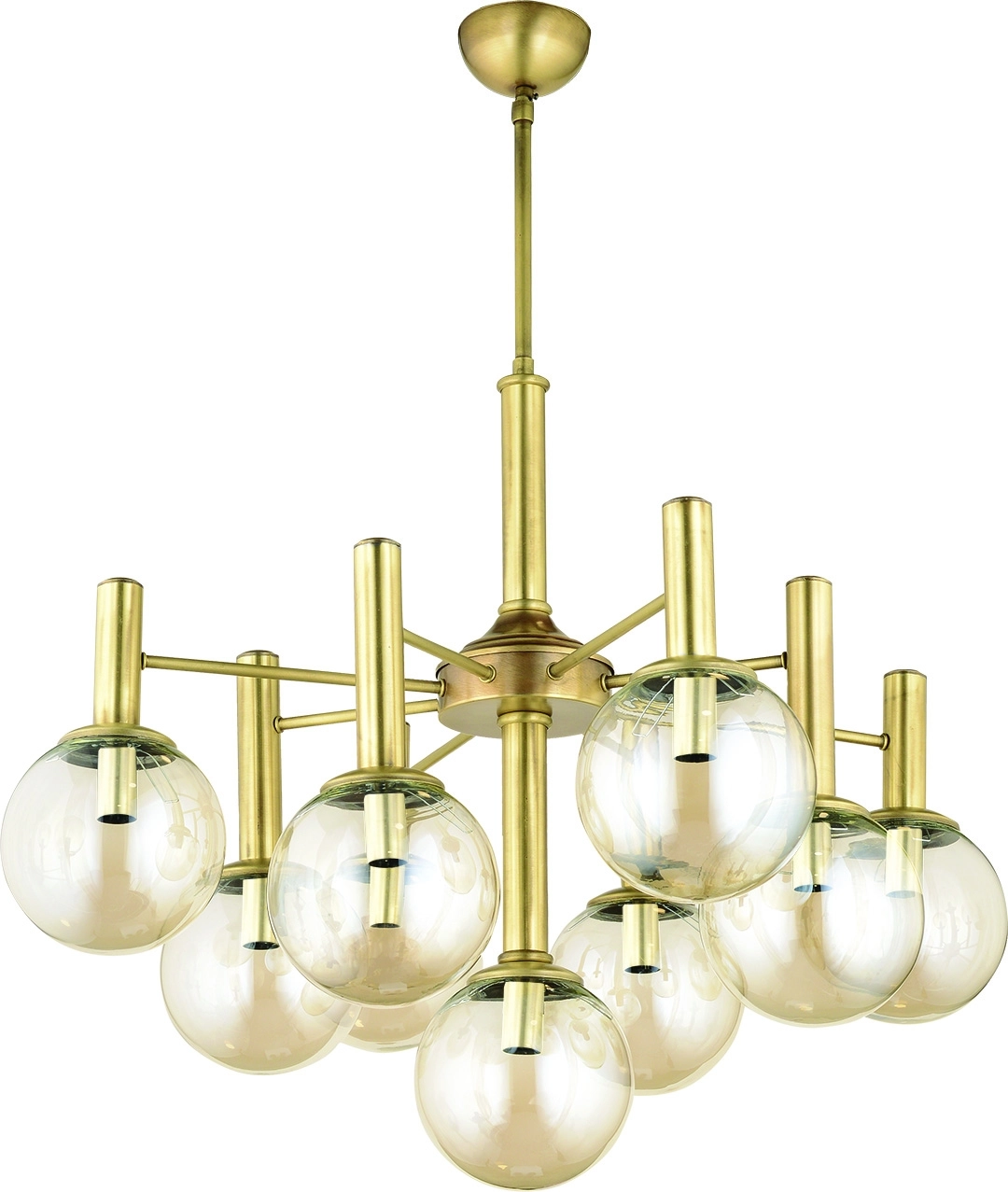 Lampaluce Sfera Modern Tasarım 9’lu Avize Eskitme Sarı