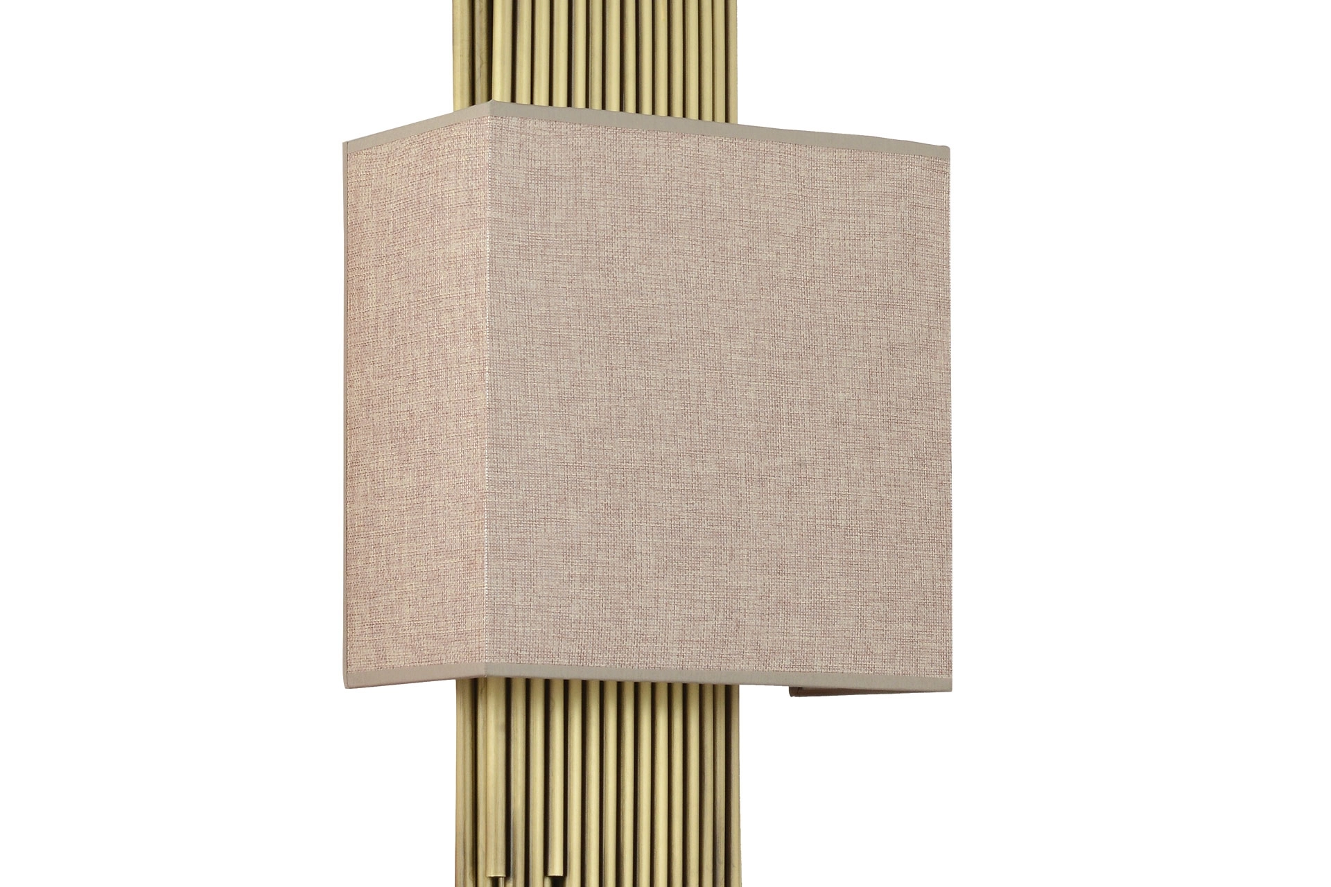 Lampaluce Straordinario Modern Tasarım Metal ve Kumaş Aplik 65cm Eskitme Sarı