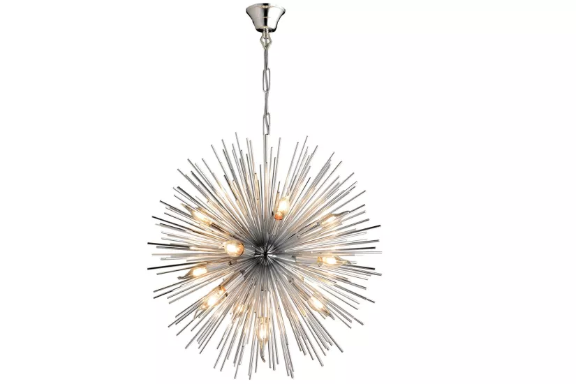 Lampaluce Riccio-2 Modern 9’lu Sarkıt Avize 55cm Krom