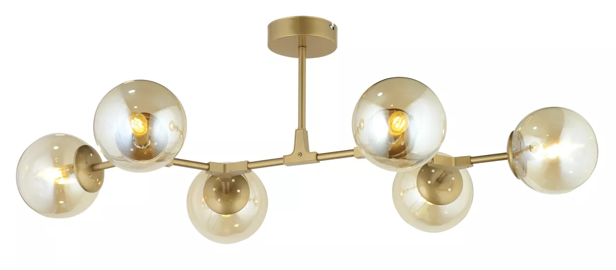 Lampaluce Dritto Modern Avize 6’lı Eskitme Sarı