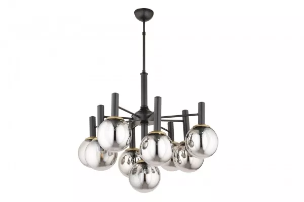 Lampaluce Sfera Modern Tasarım 9’lu Avize Siyah